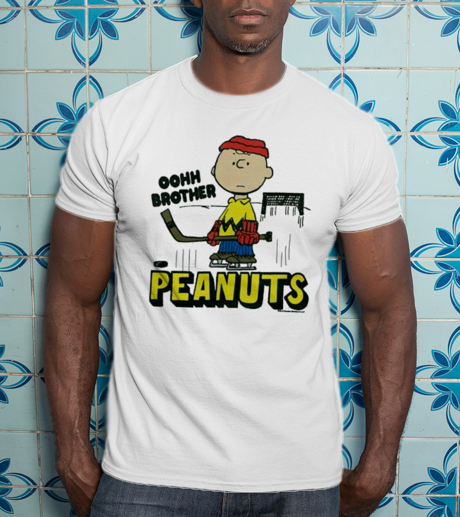 Peanuts Charlie Brown Oohh Brother Hockey Player T-Shirt