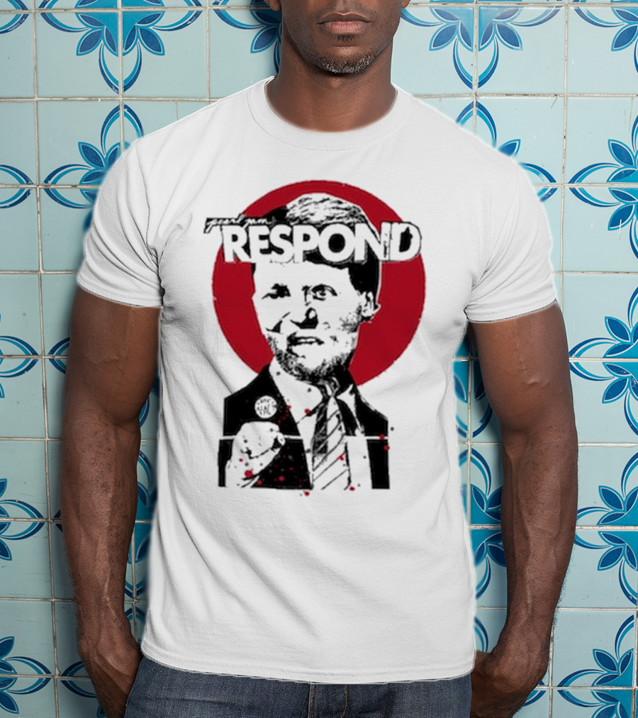 Pearl Jam Respond 2025 Red Circle Silhouette T-Shirt