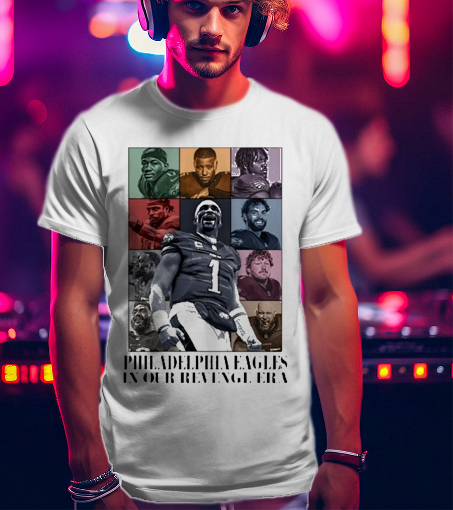 Philadelphia Eagles Revenge Era NFL Quarterbacks And Players Collage T-Shirt