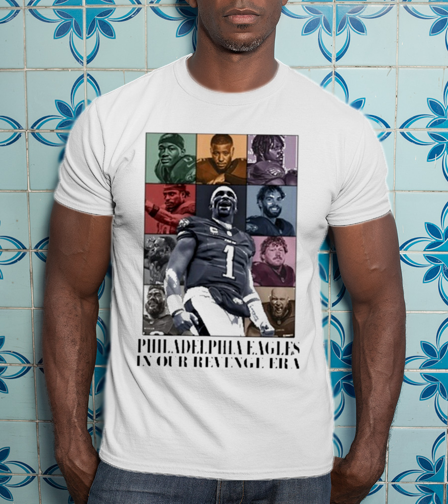 Philadelphia Eagles Revenge Era NFL Quarterbacks And Players Collage T-Shirt