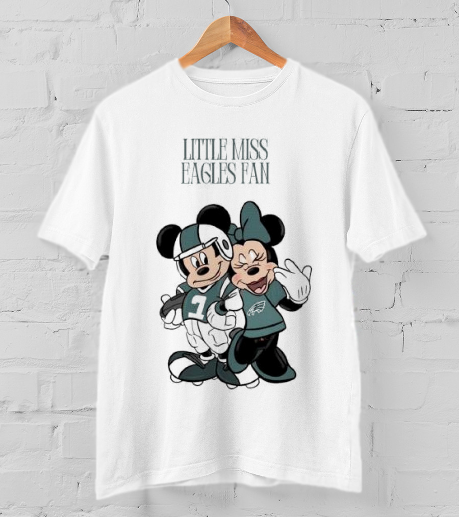 Philadelphia Eagles Mickey And Minnie Little Liss Eagles Fan T-Shirt