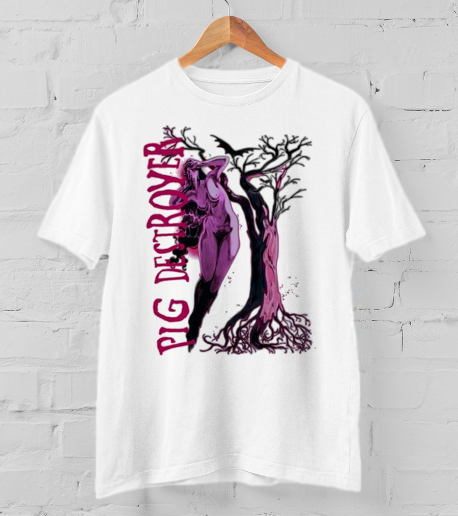 Pig Destroyer The Depths Sinister Pink Woman Abstract Tree T-Shirt