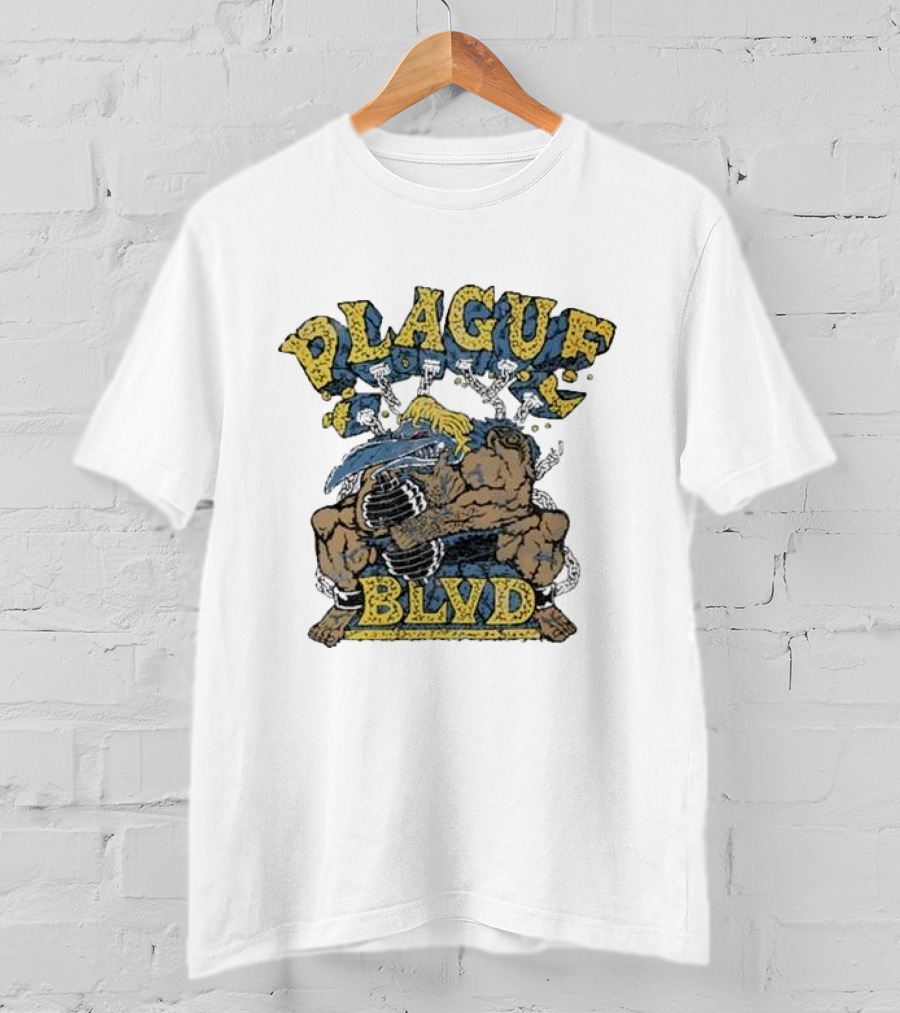 Plague Blvd Gym Boss Bodybuilder With Dumbbells T-Shirt