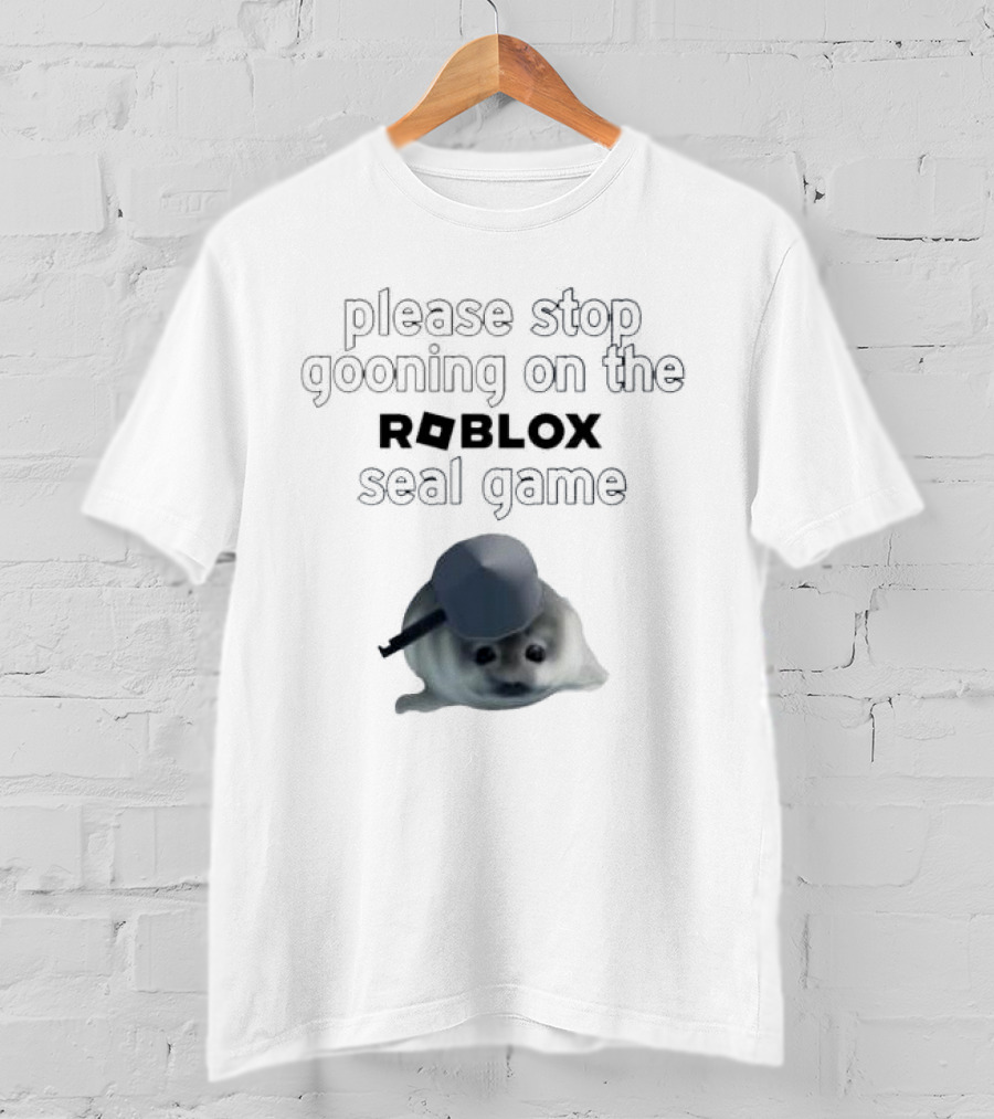 Stop Gooning On The Roblox Seal Game T-Shirt