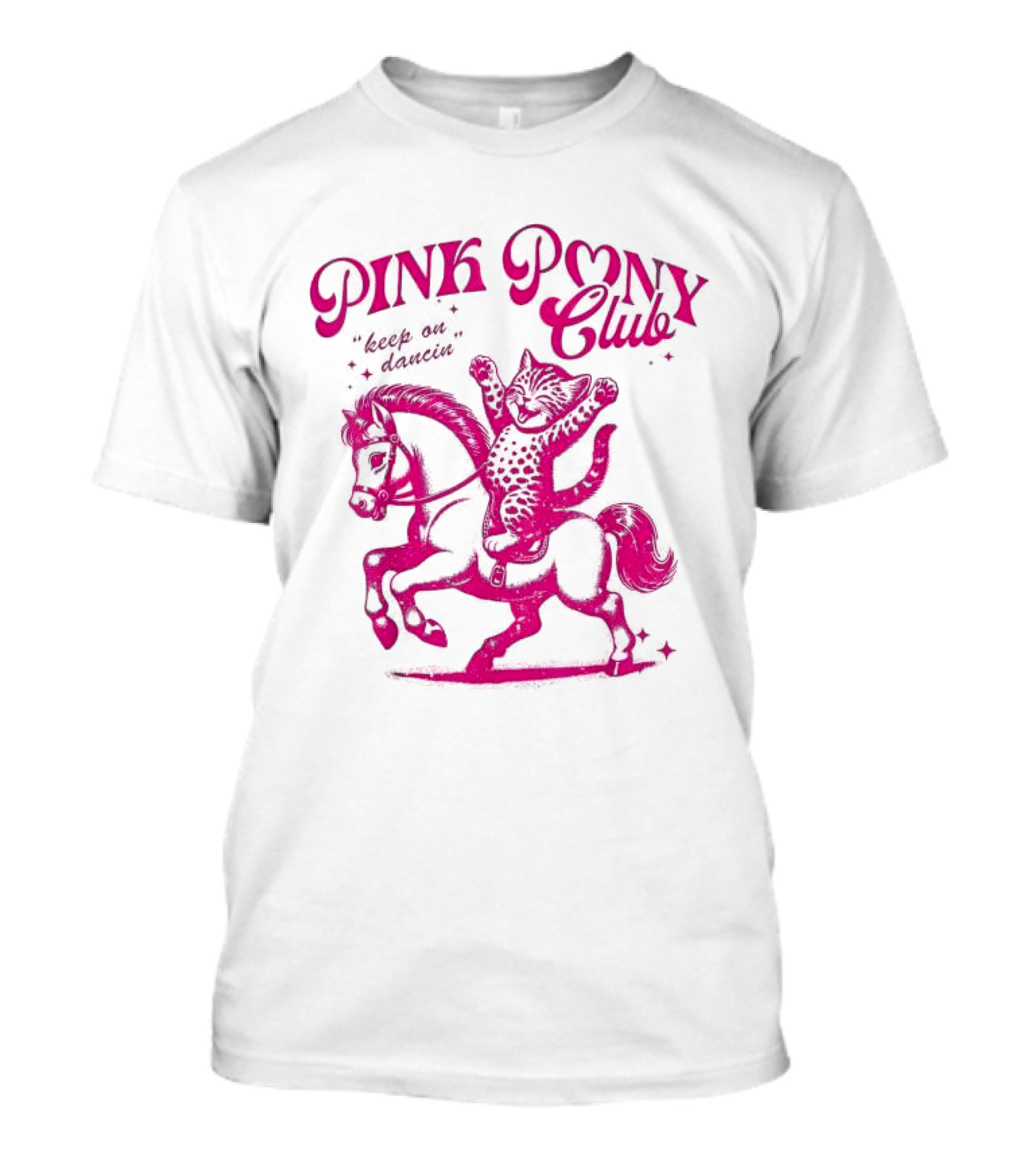 Pink Pony Club Cat Lover Disco Retro Birthday T-Shirt