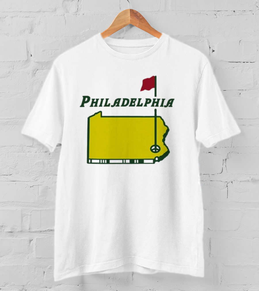 Philadelphia Masters Golf Pennsylvania Flagstick Icon T-Shirt