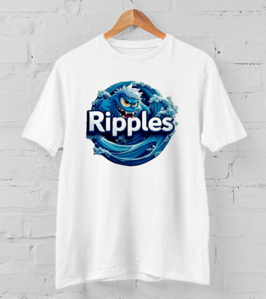 Ripples Monster Blue Waves Creature T-Shirt