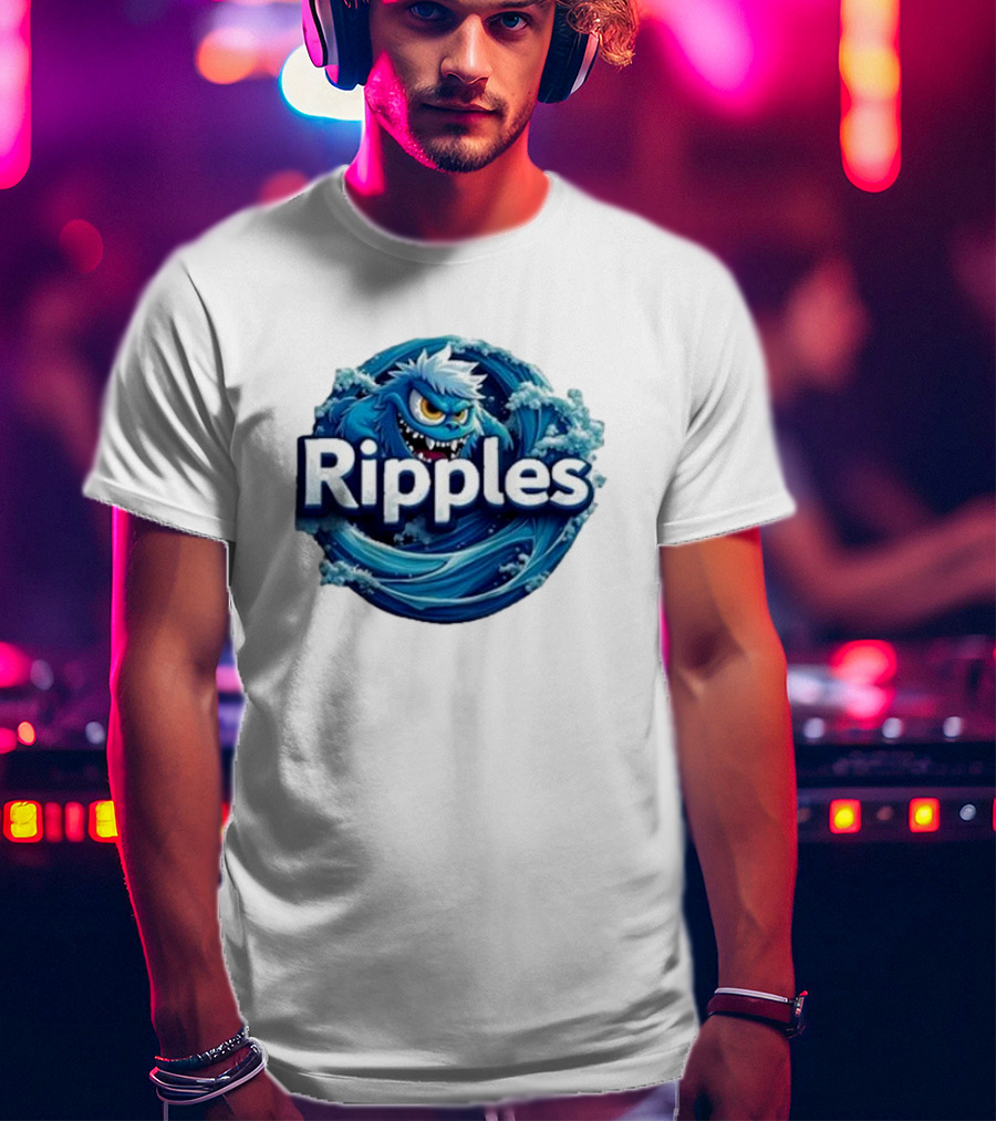 Ripples Monster Blue Waves Creature T-Shirt