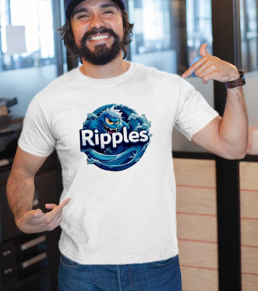 Ripples Monster Blue Waves Creature T-Shirt
