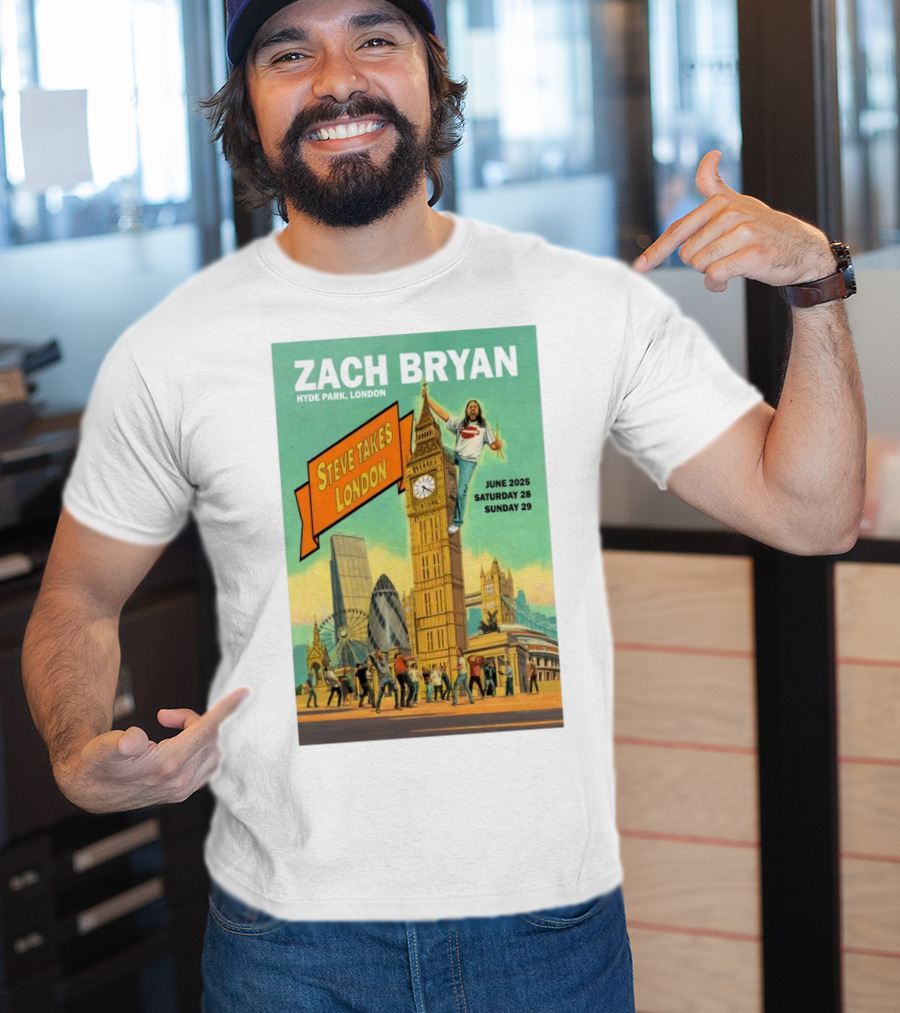 Zach Bryan Hyde Park London June 2025 Steve Takes London Saturday 28 Sunday 29 T-Shirt