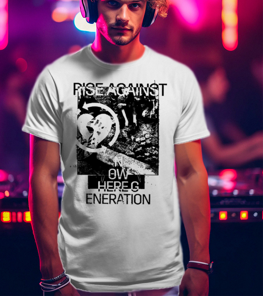 Rise Against Nowhere Generation Street Kids Stop Skeleton T-Shirt