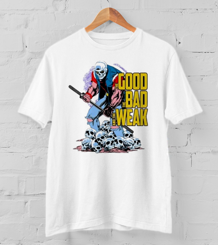 Raskolapparel The Good The Bad The Weak Skull Warrior With Bat T-Shirt