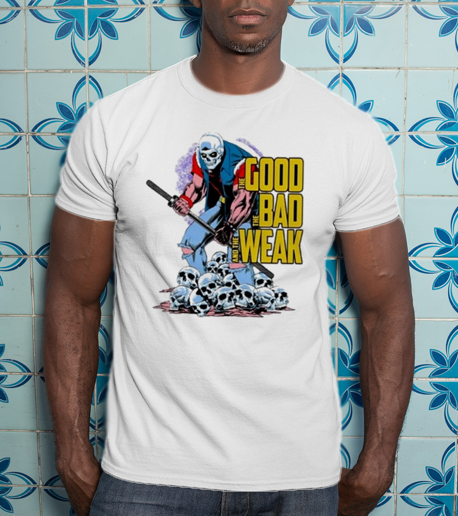 Raskolapparel The Good The Bad The Weak Skull Warrior With Bat T-Shirt