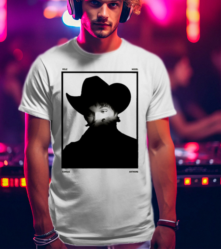 Role Model Anymore Kansas Cowboy Hat Boyfriend Fit Girls T-Shirt