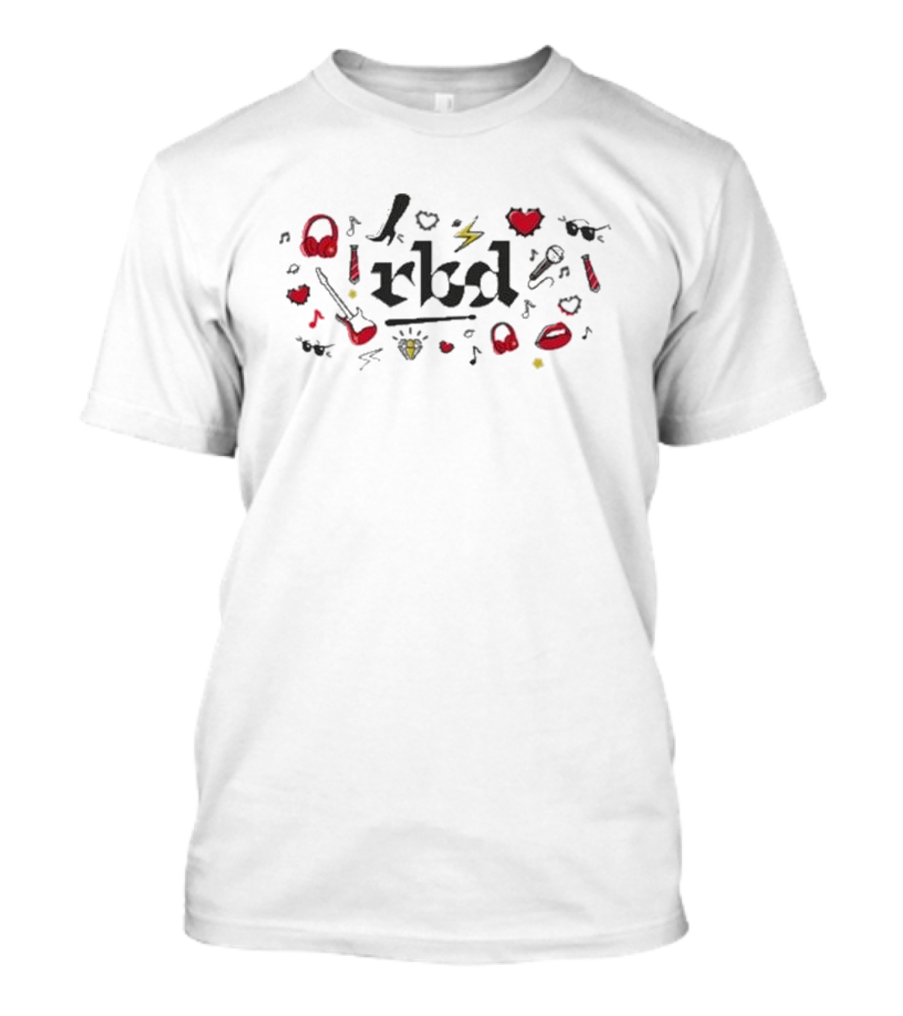 RBD Icon Headphones Guitar Heart Lightning Microphone 2025 T-Shirt