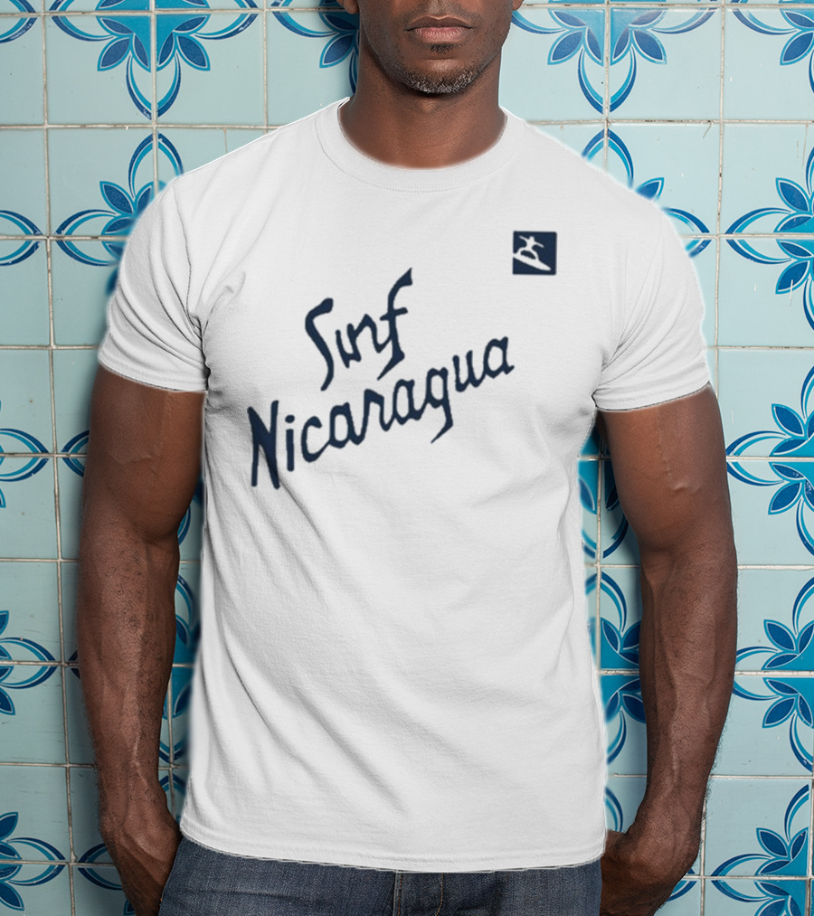 Real Genius Surf Nicaragua Surfboard Icon T-Shirt