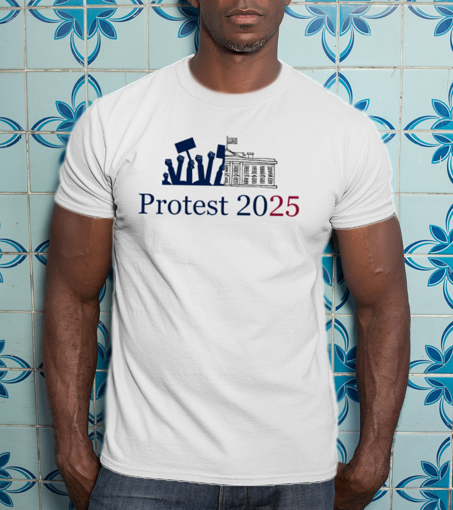 Protest 2025 Hands Off Raised Fists And Signs T-Shirt