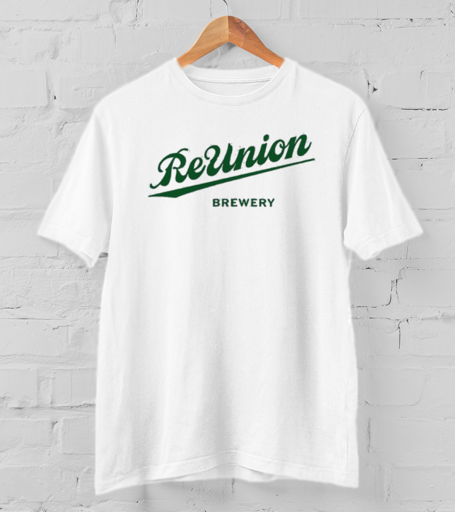 ReUnion Brewery Green Script Logo T-Shirt