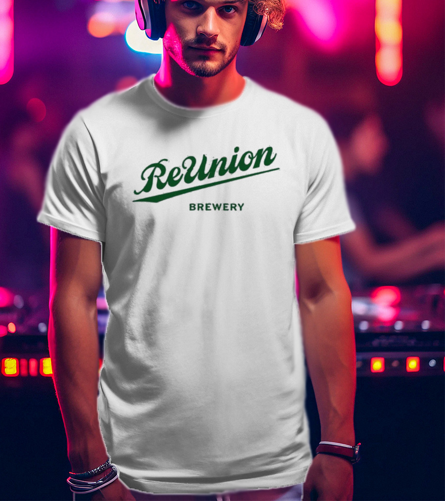 ReUnion Brewery Green Script Logo T-Shirt