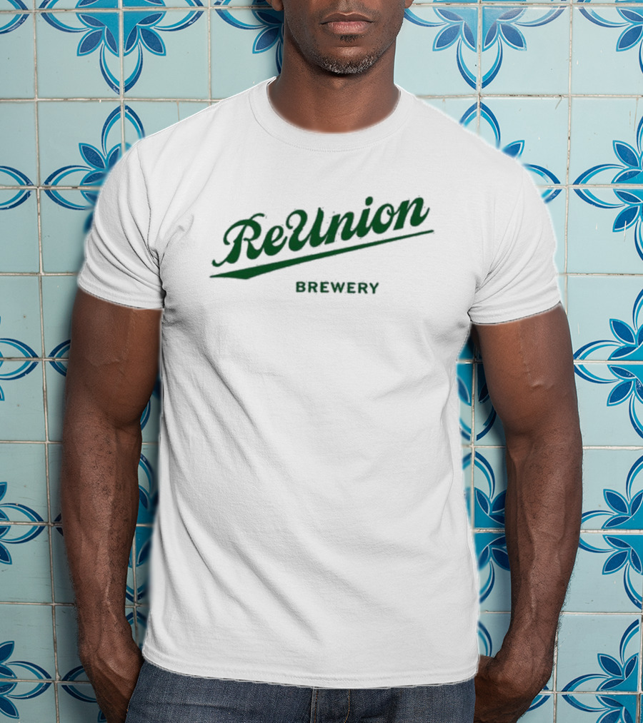 ReUnion Brewery Green Script Logo T-Shirt