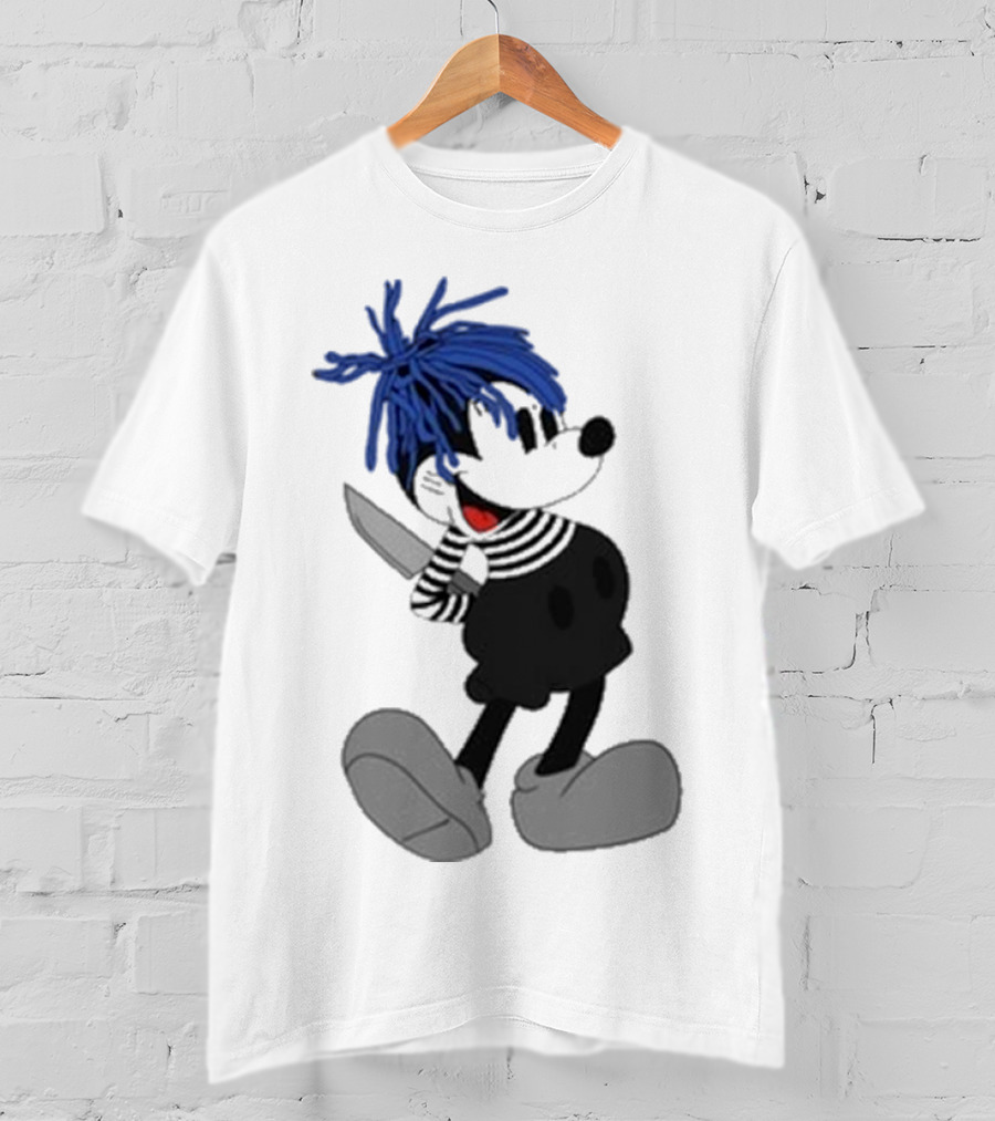 Revenge X Sad Knife Character With Blue Hair And Red Eyes T-Shirt