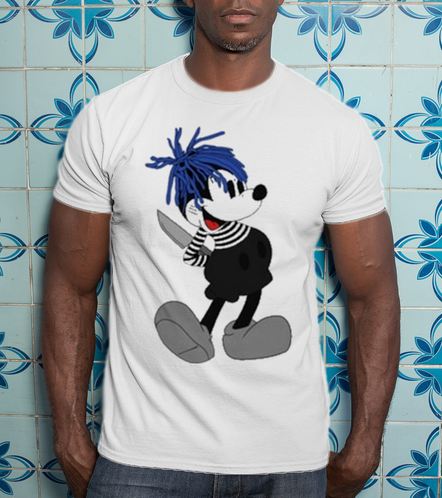 Revenge X Sad Knife Character With Blue Hair And Red Eyes T-Shirt
