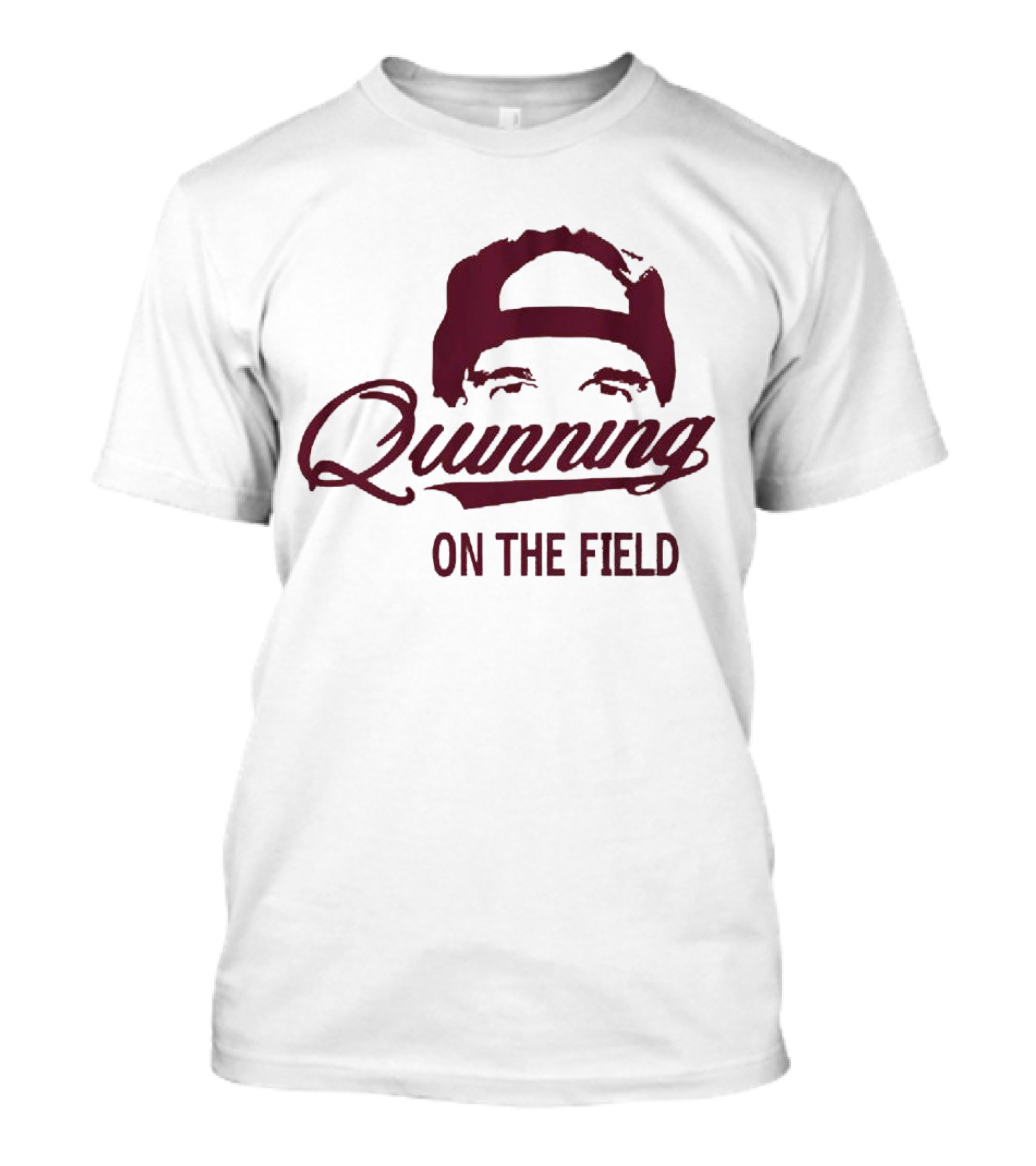 Quinning On The Field Featuring Iconic Backwards Cap Style T-Shirt