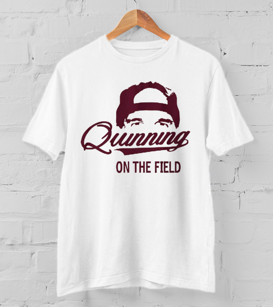 Quinning On The Field Featuring Iconic Backwards Cap Style T-Shirt