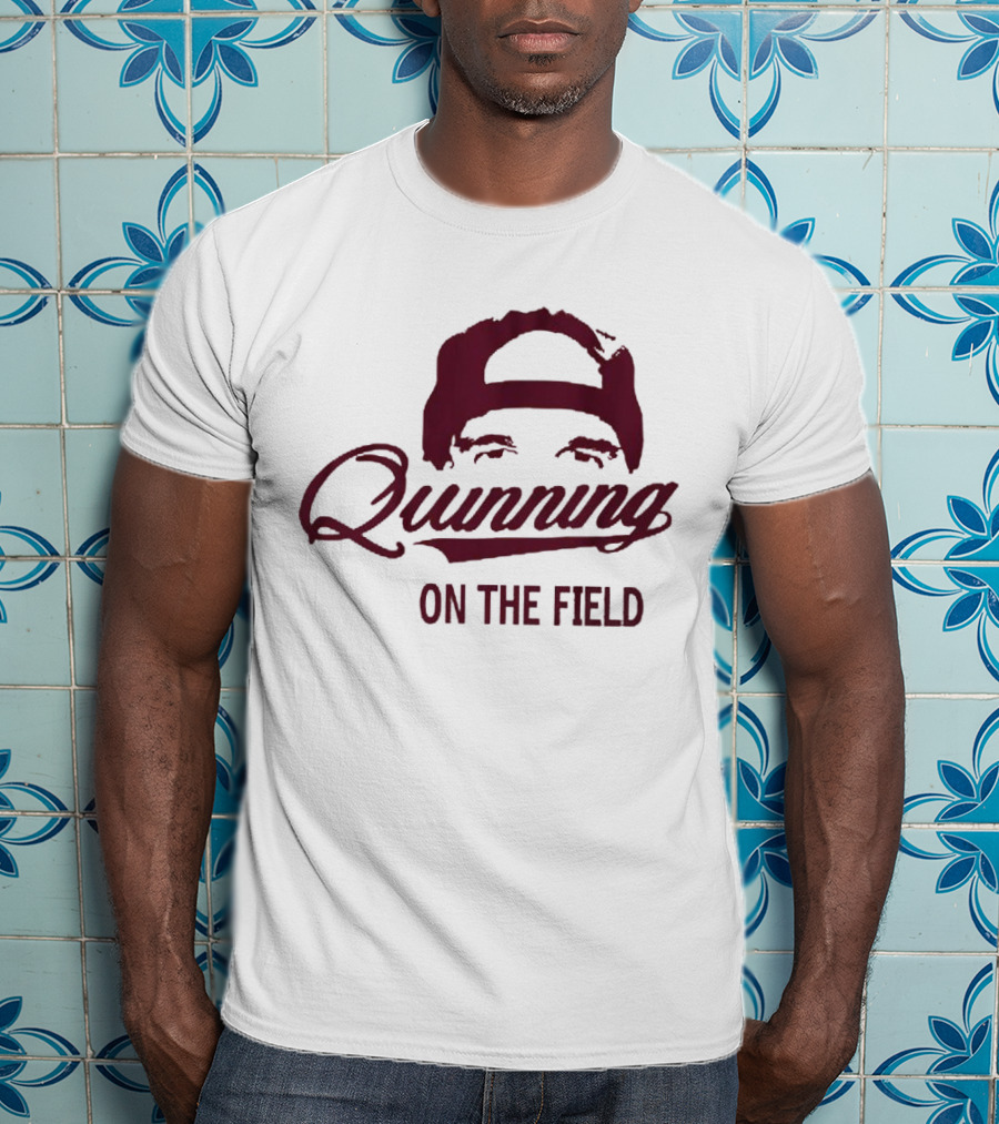Quinning On The Field Featuring Iconic Backwards Cap Style T-Shirt