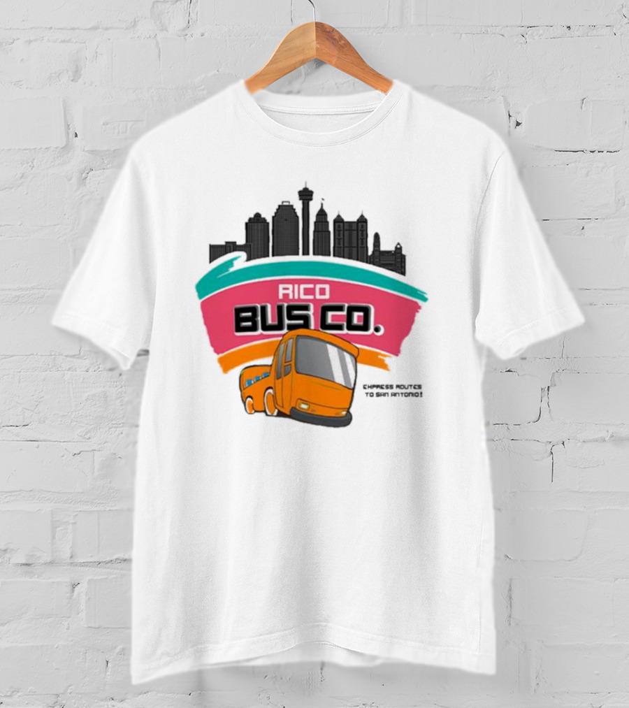 Rico Bus Co. Cypress Routes To San Antonio Skyline Bus Journey T-Shirt