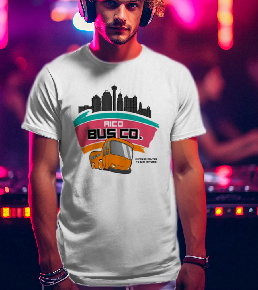 Rico Bus Co. Cypress Routes To San Antonio Skyline Bus Journey T-Shirt