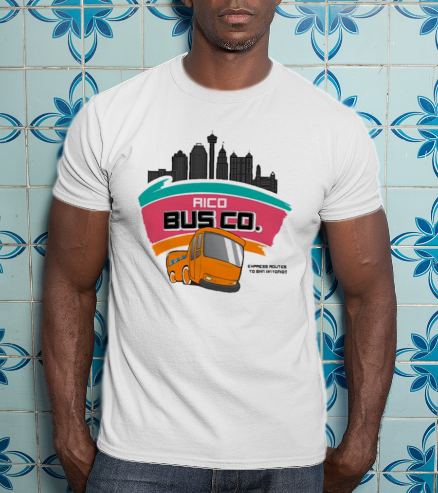 Rico Bus Co. Cypress Routes To San Antonio Skyline Bus Journey T-Shirt