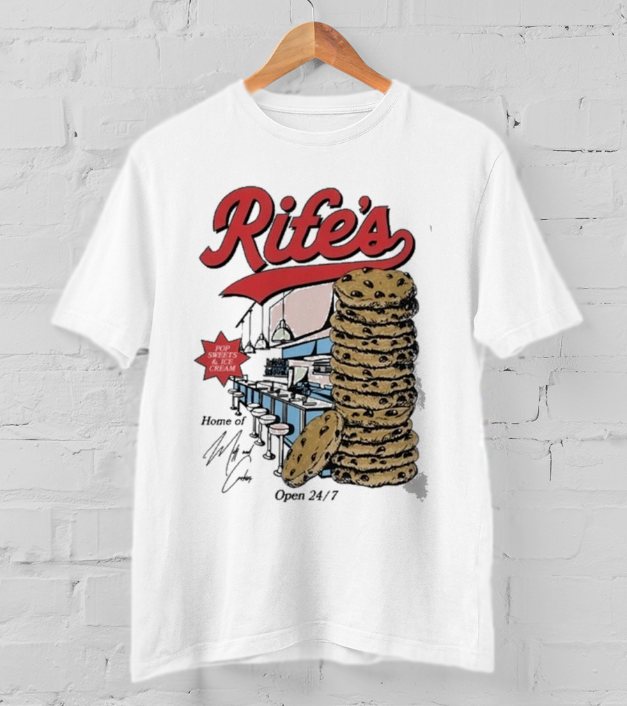 Rife's Diner 2025 Cookie Stack Retro Style T-Shirt