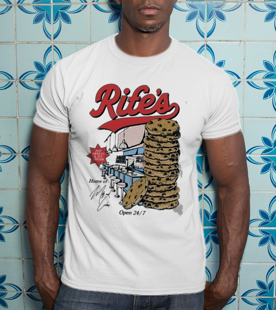 Rife's Diner 2025 Cookie Stack Retro Style T-Shirt