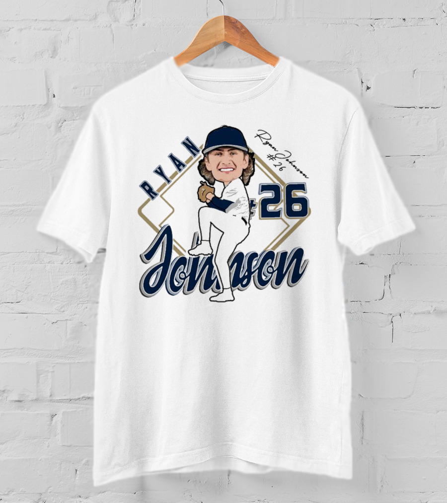 RYAN 26 Baseball Player Illustration 2025 T-Shirt