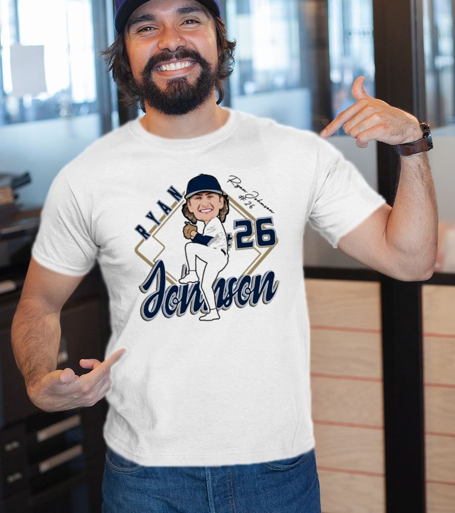 RYAN 26 Baseball Player Illustration 2025 T-Shirt