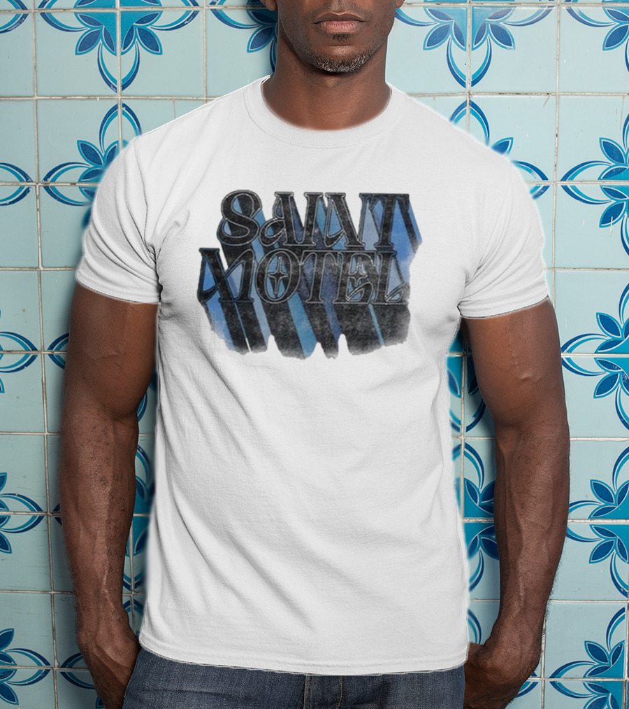 Saint Motel Striped Star Design In Blue And Black T-Shirt