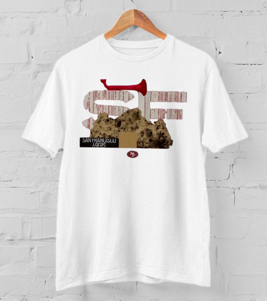 San Francisco 49ers SF 2025 NFL Draft Rock And Red Bat Elements T-Shirt