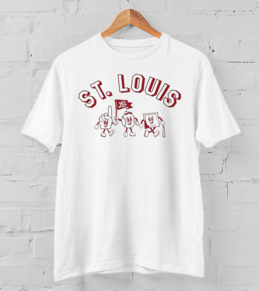 St. Louis Baseball Icons Series Six With Mascot Characters T-Shirt
