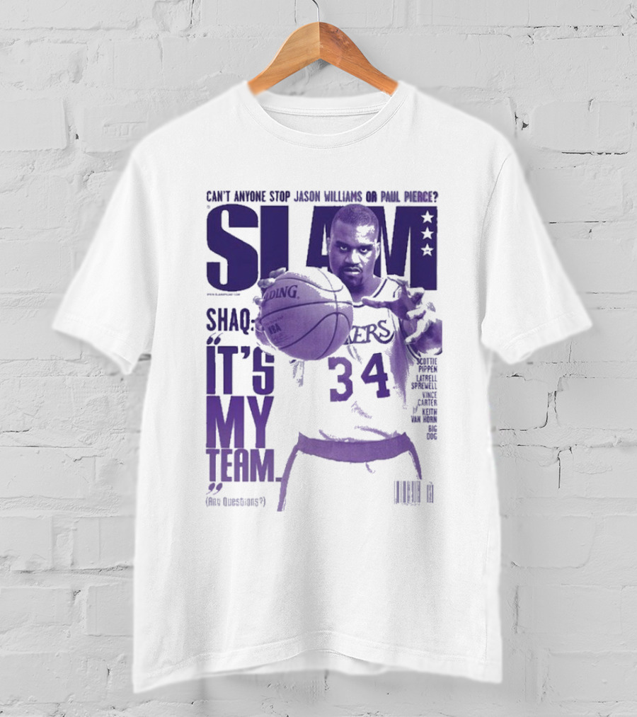 SLAM Shaquille O’Neal Lakers It's My Team 34 T-Shirt