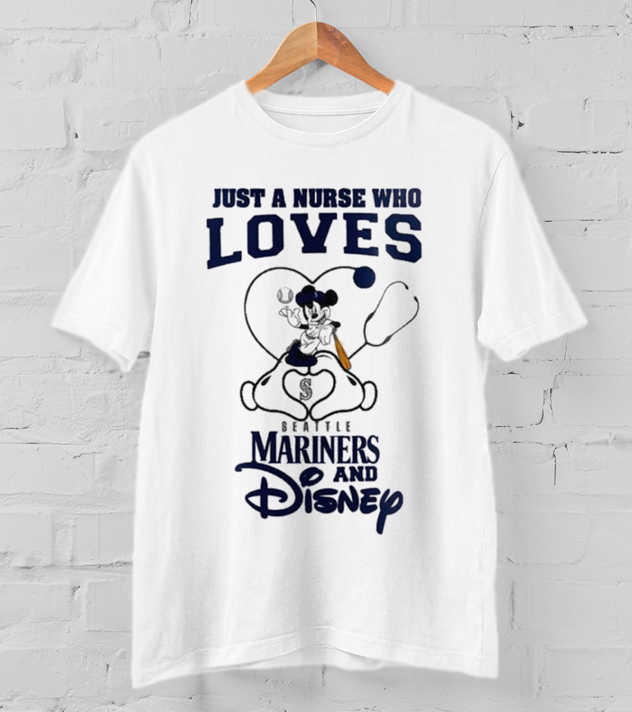 Seattle Mariners Disney Nurse Who Loves Baseball 2025 T-Shirt