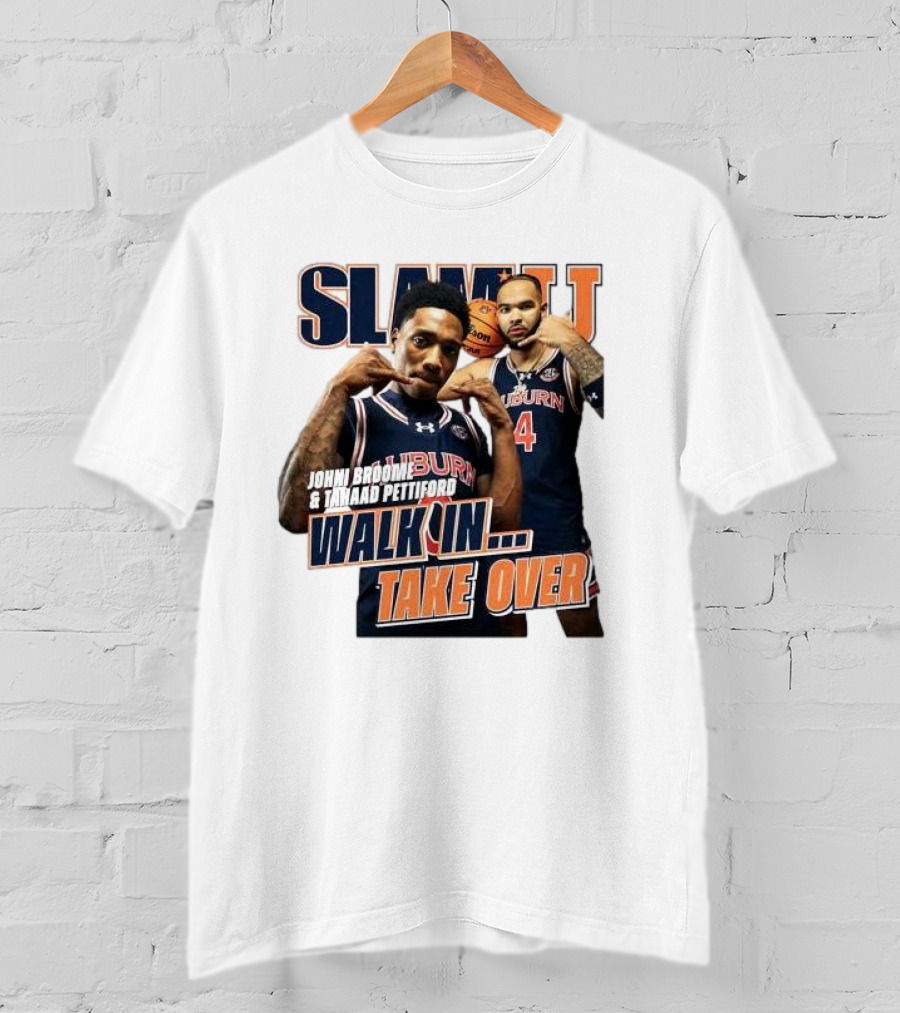 SLAM Auburn Tigers Johni Broome Tahaad Pettiford Walk In Take Over T-Shirt