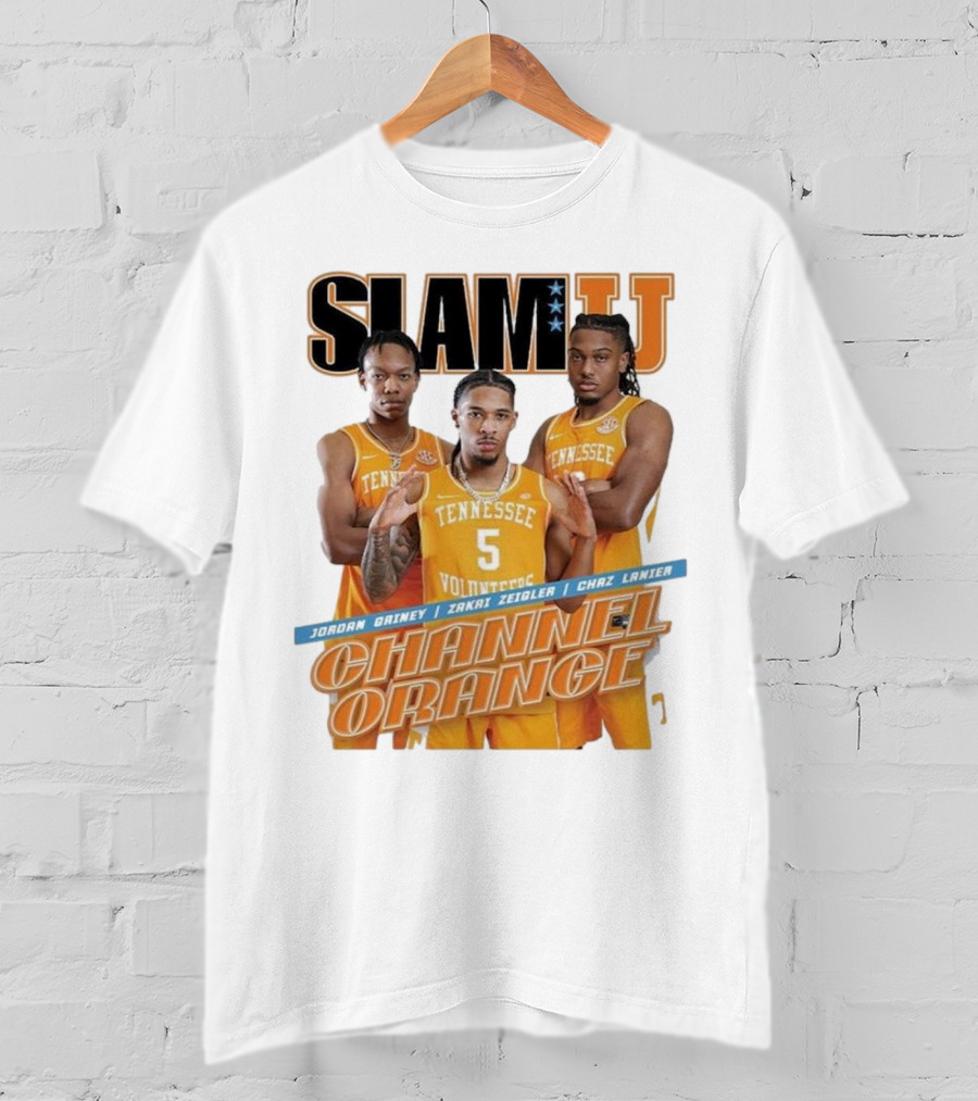 SLAMU Tennessee Volunteers Jordan Gainey Zakai Zeigler Chaz Lanier Channel Orange T-Shirt