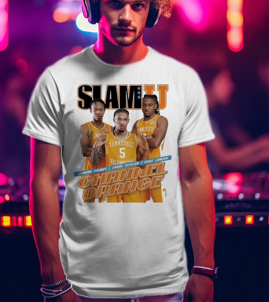 SLAMU Tennessee Volunteers Jordan Gainey Zakai Zeigler Chaz Lanier Channel Orange T-Shirt