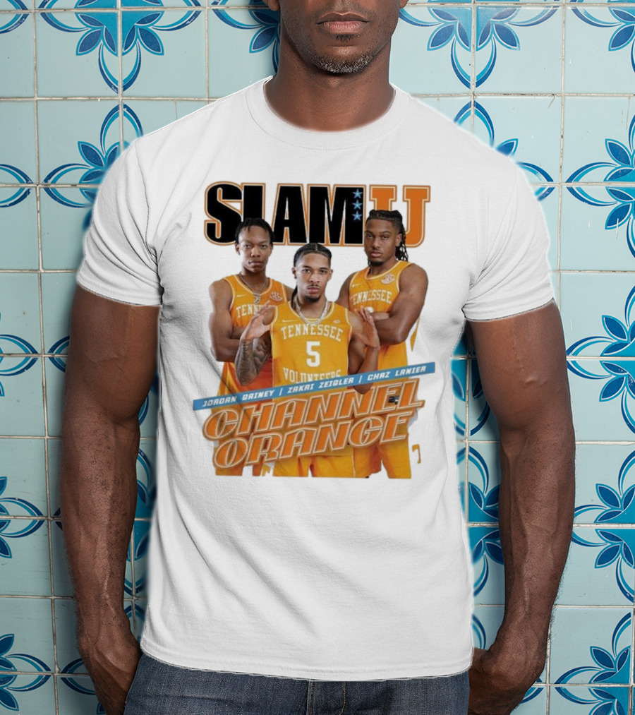 SLAMU Tennessee Volunteers Jordan Gainey Zakai Zeigler Chaz Lanier Channel Orange T-Shirt