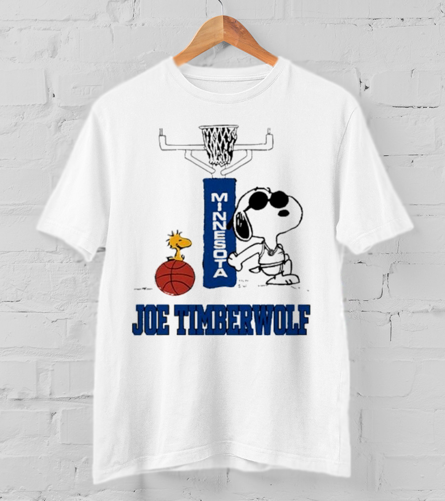 Snoopy Joe Cool Minnesota Timberwolf Basketball T-Shirt