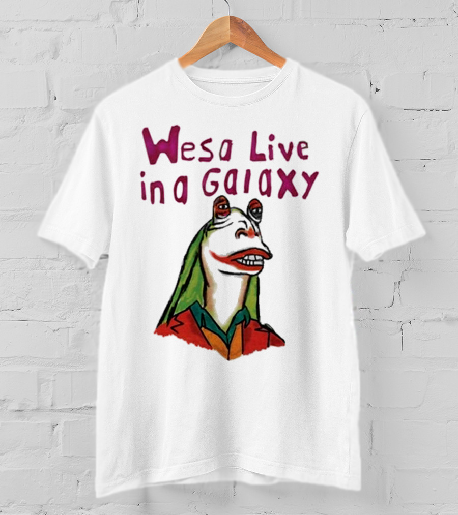 Wesa Live In A Galaxy Alien Cartoon Style T-Shirt