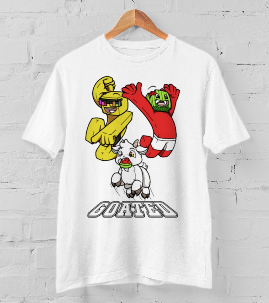 Sunny And Melon Goated Dance Characters With Sunglasses And Watermelon Head T-Shirt