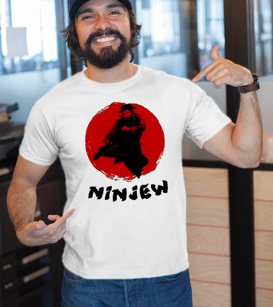 Ninjew Red Circle Kick Martial Arts Style T-Shirt