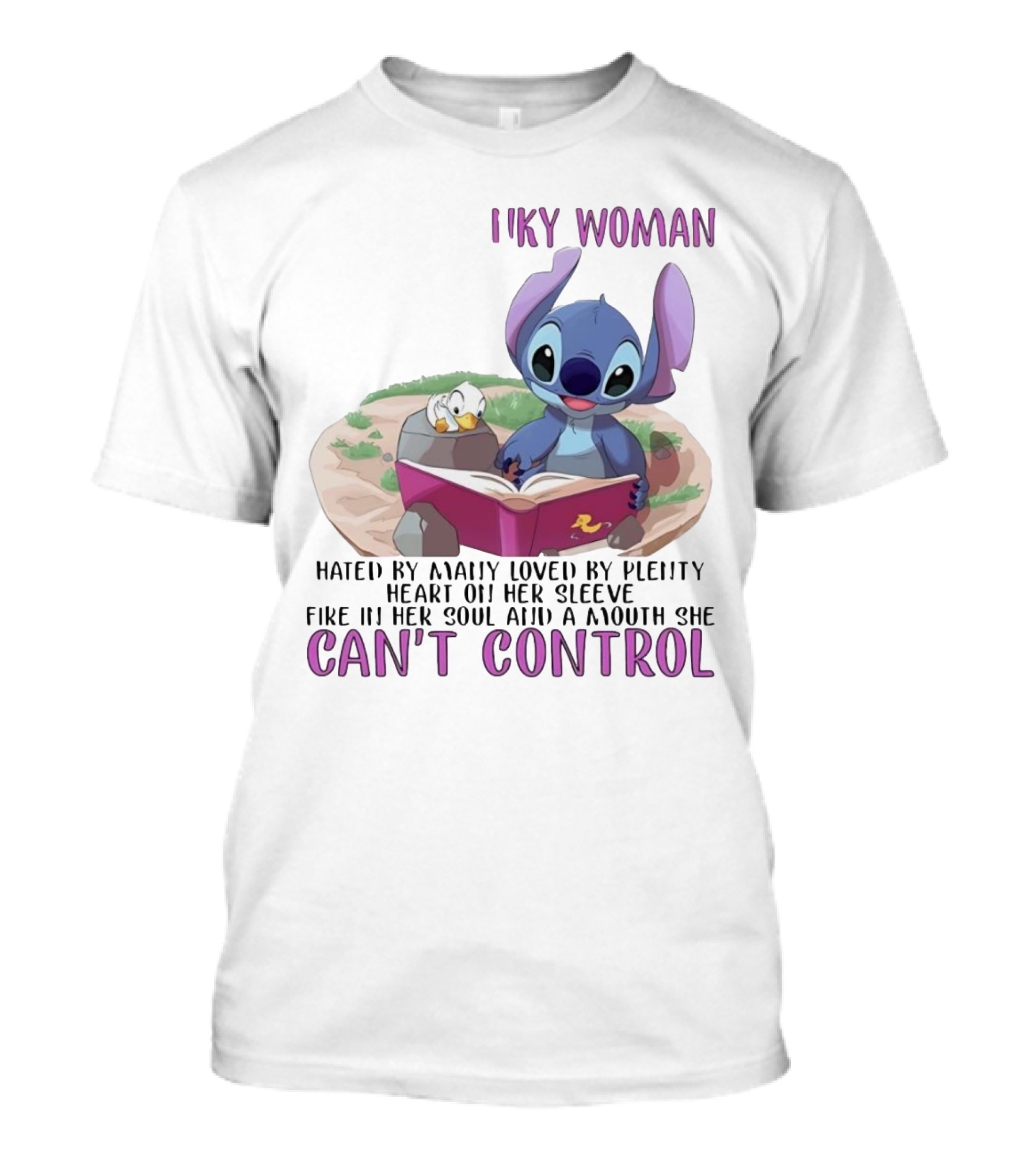 Cranky Woman Stitch Can't Control Hated By Many Loved By Plenty T-Shirt